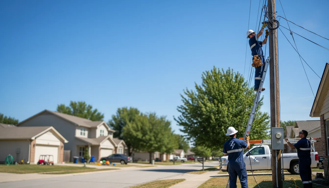Residential electrician providing installation services in Alex, OK